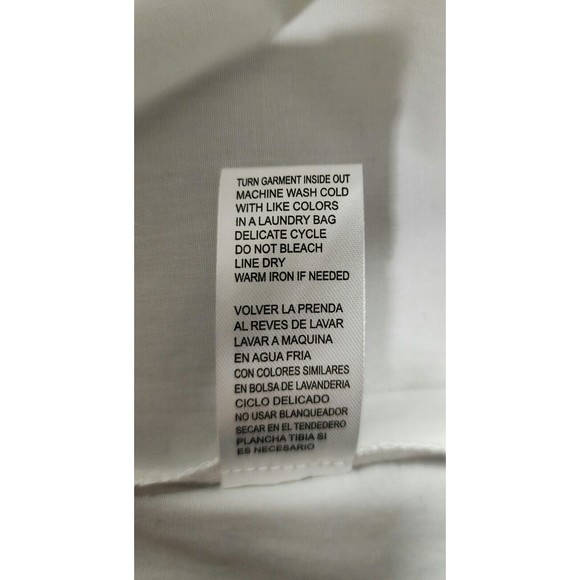 Democracy Womens Cold-Shoulder Blouse Size XL White Cotton Spandex Short Sleeve - Picture 10 of 10